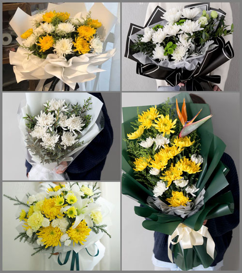 山东青岛平度市灰埠镇邹家村白事花束代送